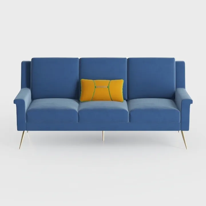 Velvet Futon Sofa Bed w/Adjustable Armrests & Back
