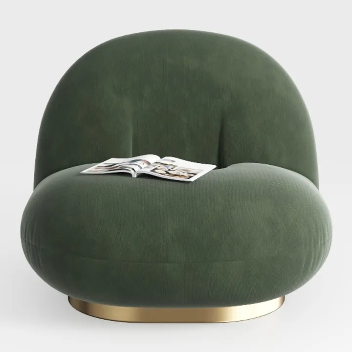 POLY & BARK Poole Lounge Chair in Distressed Green