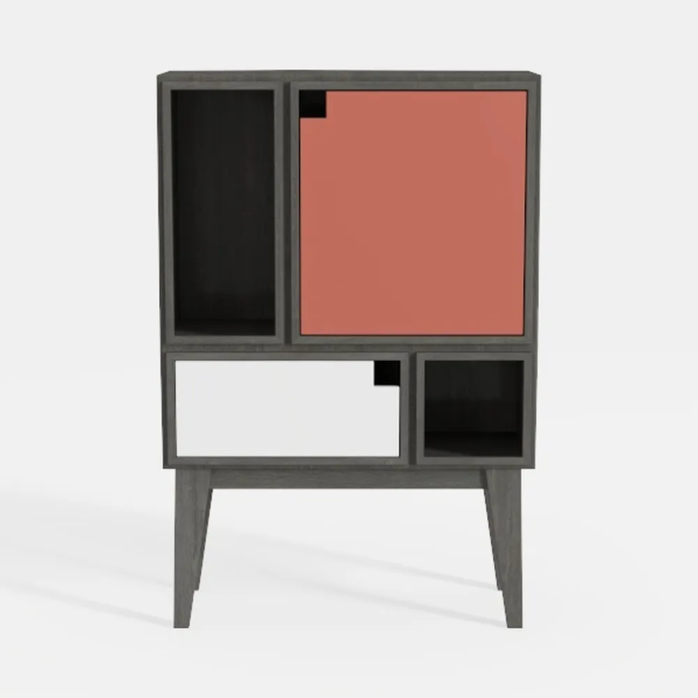 JOZZBY Black Sideboard Buffet Cabinet with Storage