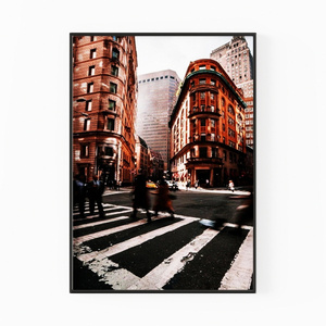 Vintage New York City Street Scene Wall Art Print 3D Model