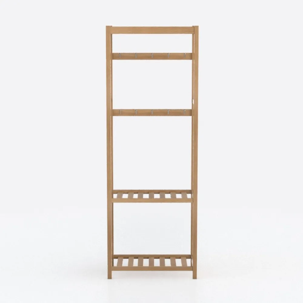 4-Tier Bamboo Shelf SquareModern Wooden