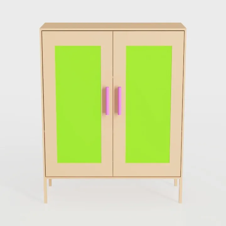 33 Inch Glass And Metal Storage Cabinet Adjustable