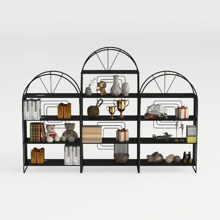 71.1" Tall Bookshelf with Storage Cabinet, 6-Tier