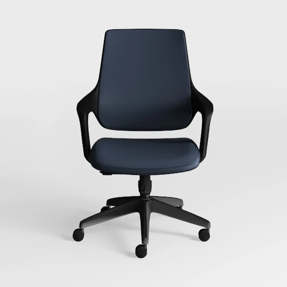 Ergonomic Commercial Office Chair PU Leather Desk 
