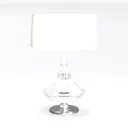 Minimalist Clear Glass Fabric Table Lamp 3D Model Left 45 Degree View