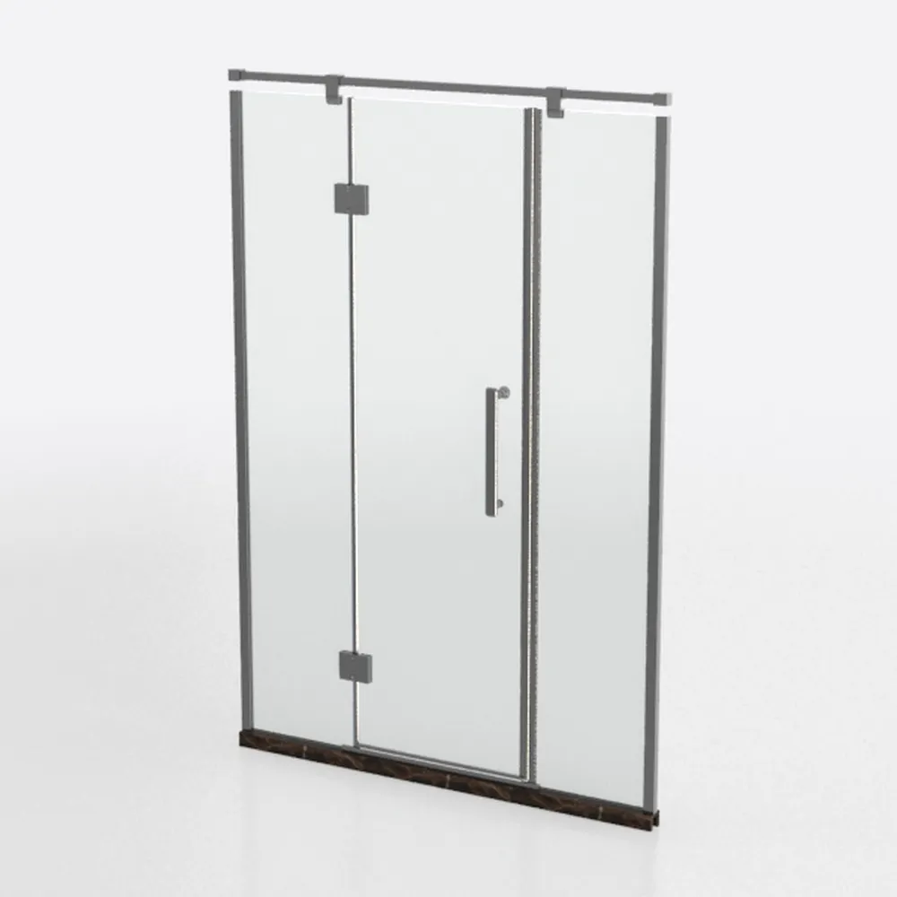 Sunrosa Frameless Double Sliding Shower Door