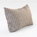 Minimalist Woven Linen Decorative Throw Pillow 3D Model Right 45 Degree View