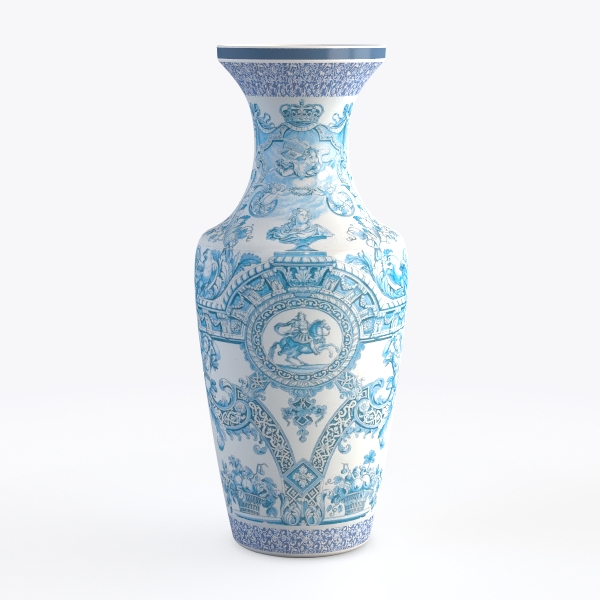 Jingdezhen porcelain antique blue and white porcelain vase decoration living room flower arrangement Chinese large decorative ha