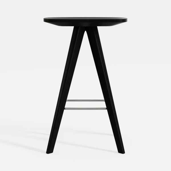 Dinos Modern Black MDF Wood Top 36.2 in. W 4 Leg D
