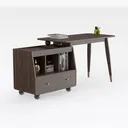 Nicemoods Modern Computer Desk 47 Inch Home Office Right 45 Degree View