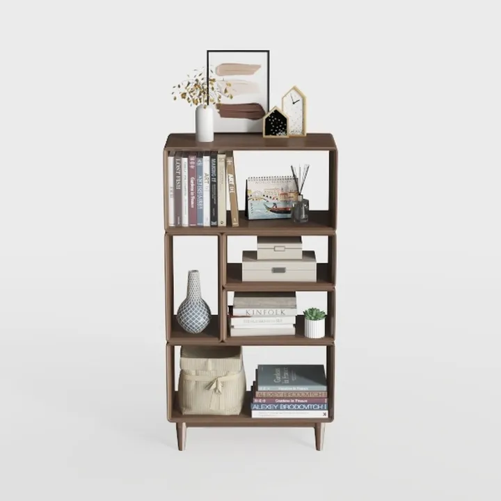 6 Cube Organizer Shelf Bookcase with Cabinet Door