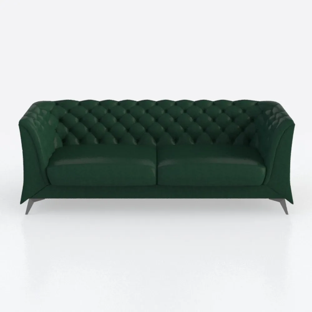 3seat Classic PU Sofa with Metal Sofa Legs