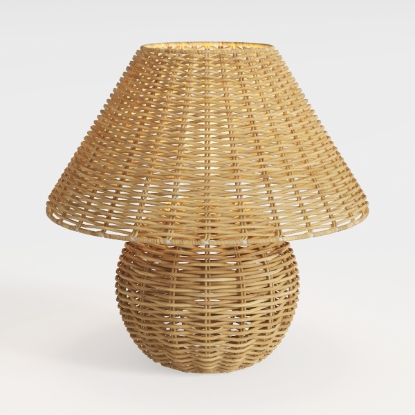 Bamboo Weaving Table Lamp with Handmade Natural