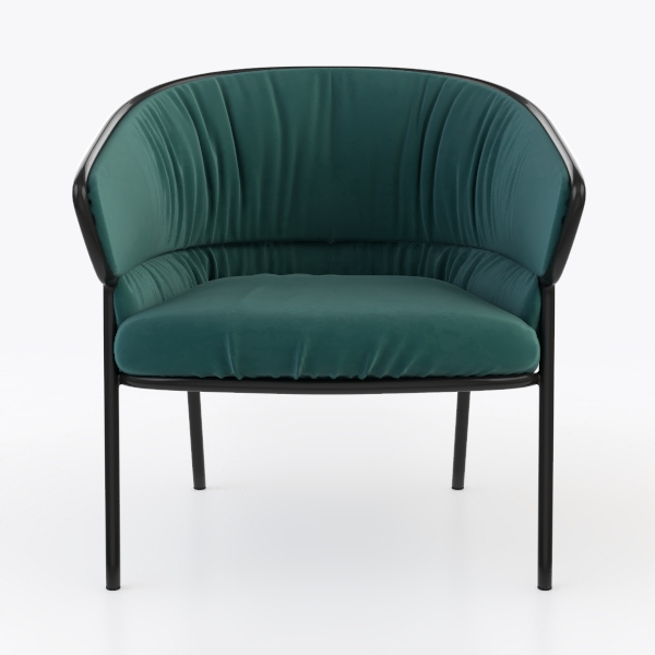 Karl home Velvet Accent Chair Barrel Chair with