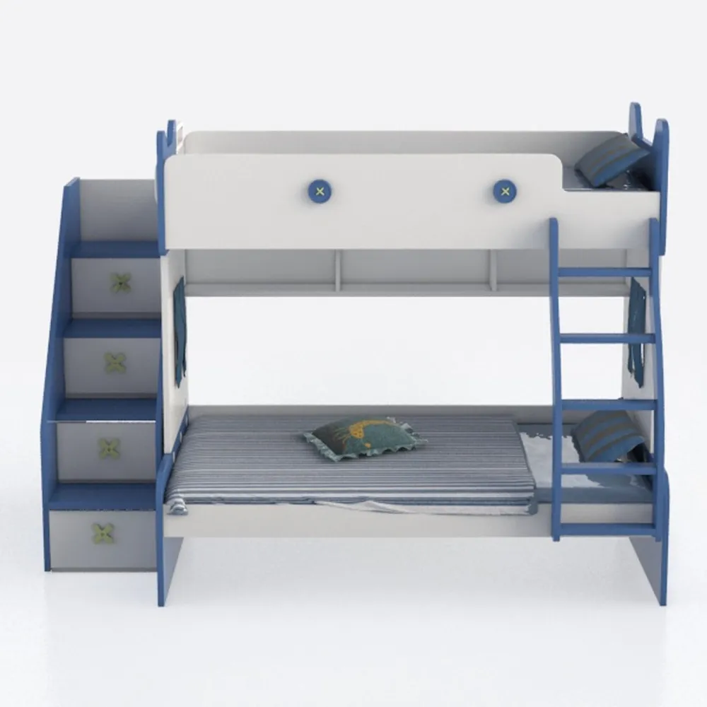 DHP Brady Solid Wood Bunk Beds with Ladder and Gua