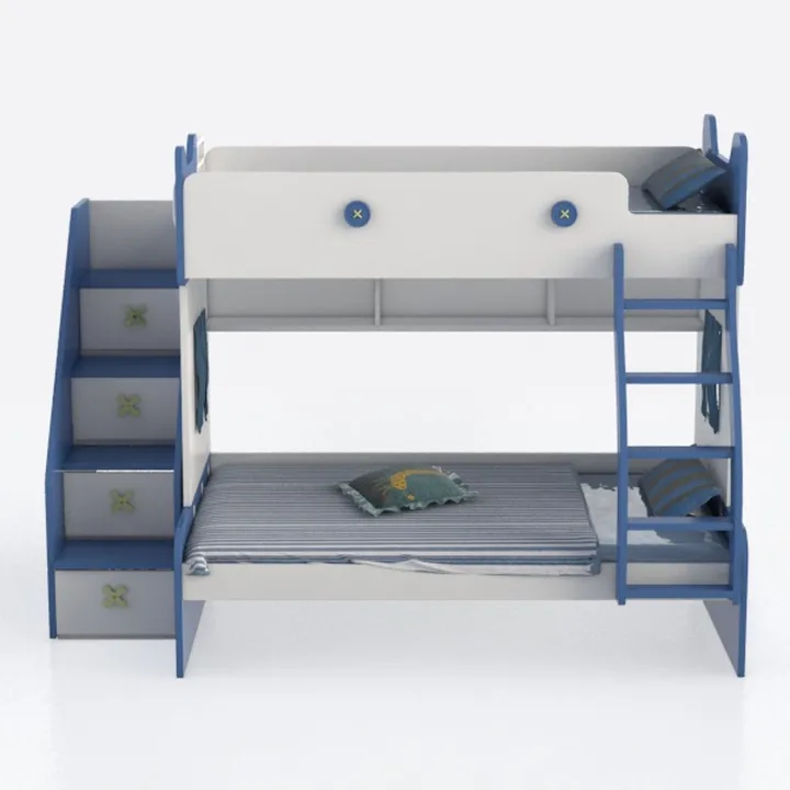 DHP Brady Solid Wood Bunk Beds with Ladder and Gua