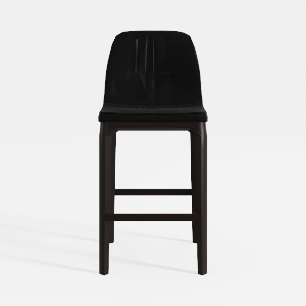 Benjara Counter Height Chair Vinyl Padded Seat