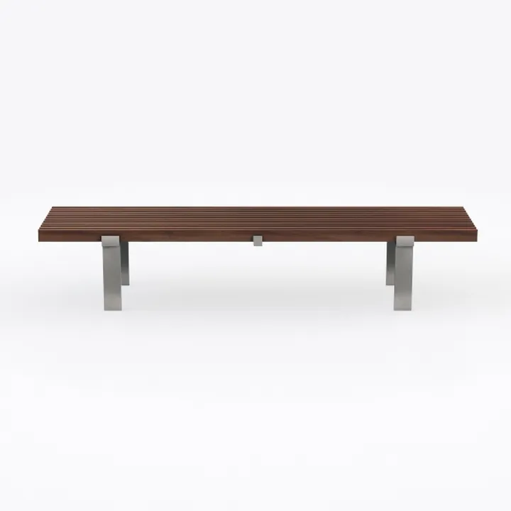 Patio Outdoor Backless Bench Ottoman-Brown