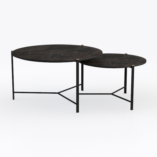 Modern Nesting Coffee Table Set of 2 for Office Ap