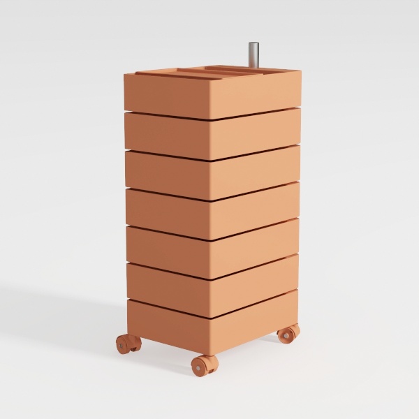 Nightstand Rotating Locker Movable Bedside Table