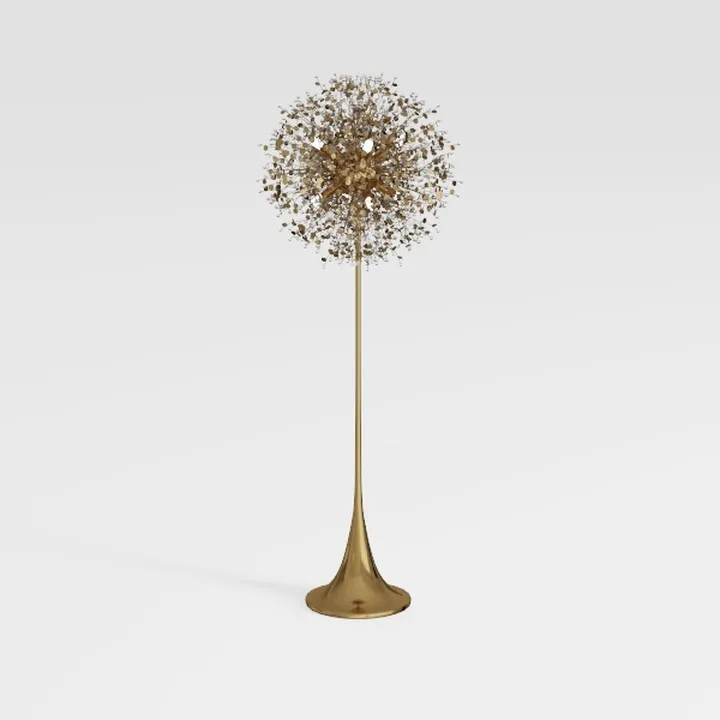 BesLowe 69'' Crystal Floor Lamp for Living Room, 