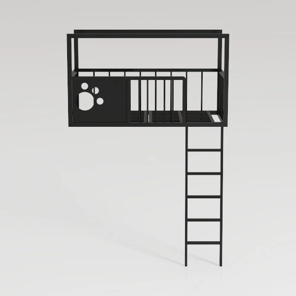 SOFTSEA Full Gaming Loft Bed with Stairs & Desk, H