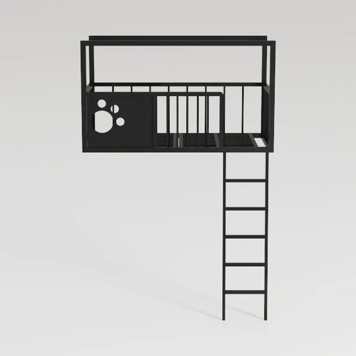 SOFTSEA Full Gaming Loft Bed with Stairs & Desk, H