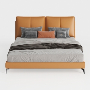 MAKLAINE Modern/Contemporary Cognac Vegan Faux Lea