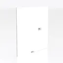 Minimalist Modern Glass Sliding Door 3D Model Right 45 Degree View