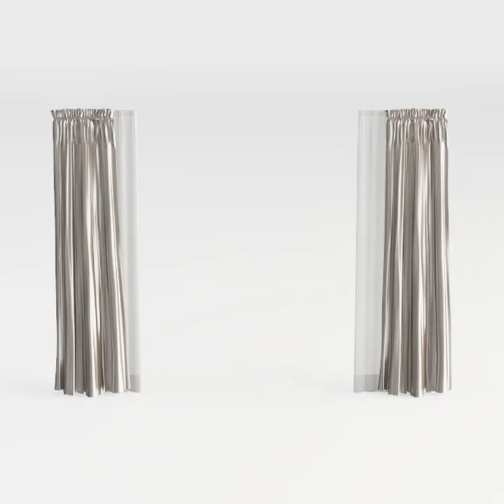 H.VERSAILTEX Linen Blackout Curtains 45 Inches 