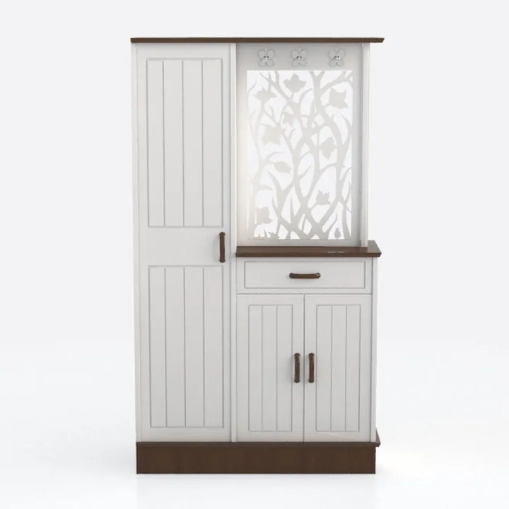 Farmhouse Bar Cabinet with Storage, Coffee Station