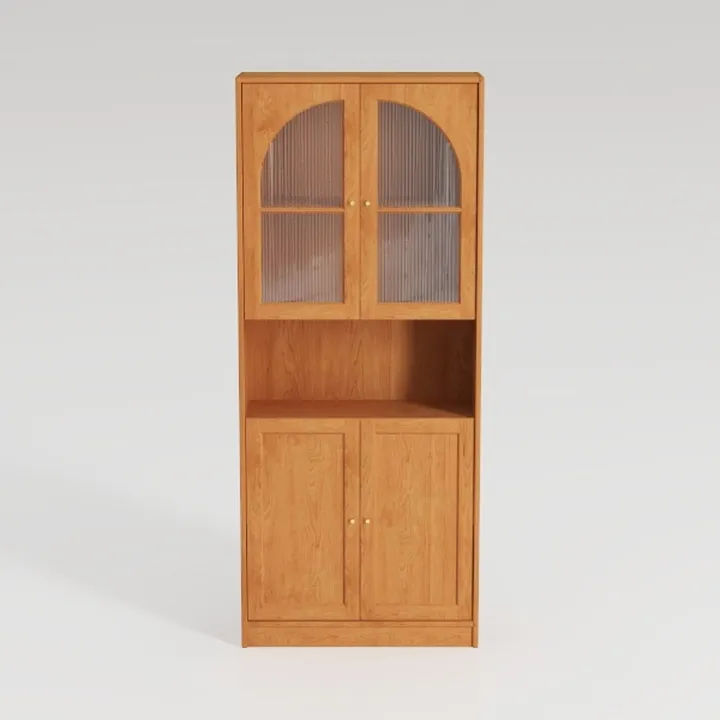 67" Tall Arched Bathroom Storage Cabinet Set of 2