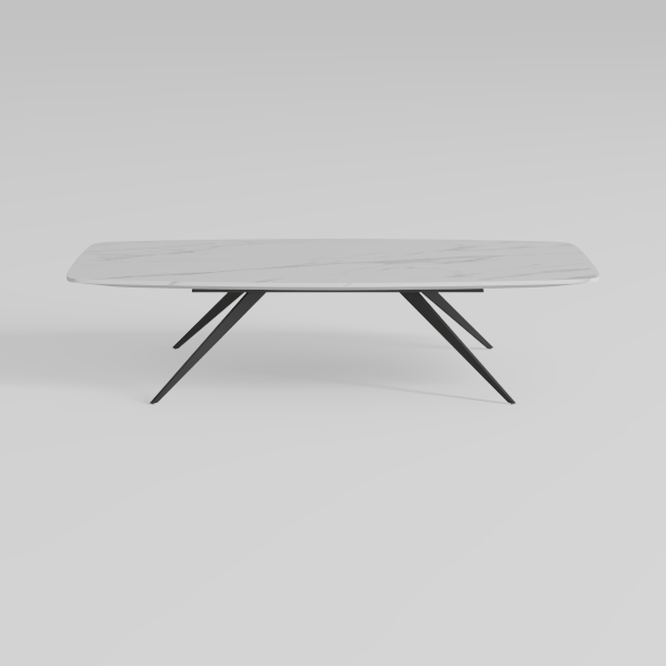 Modern Rectangle Center Table with Tempered Glass