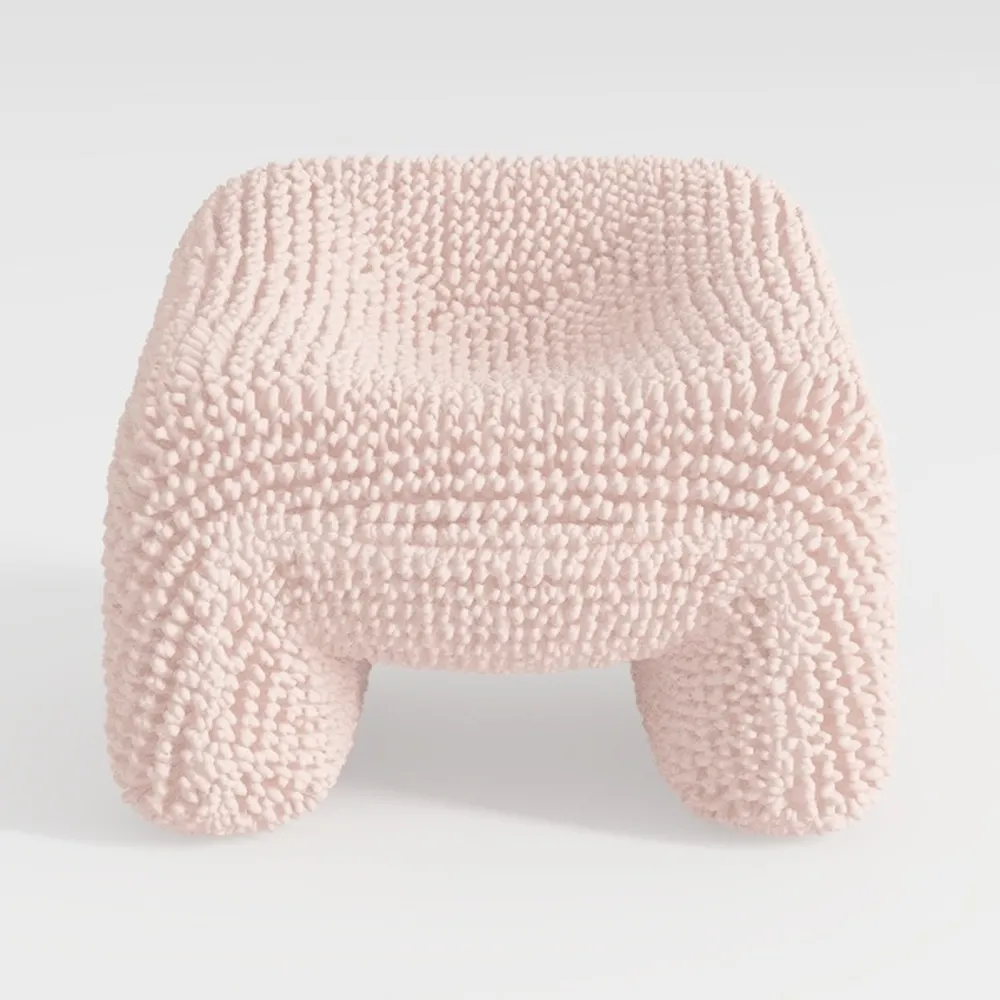 Thctvous Boucle Swivel Chair, Small Accent Chair w