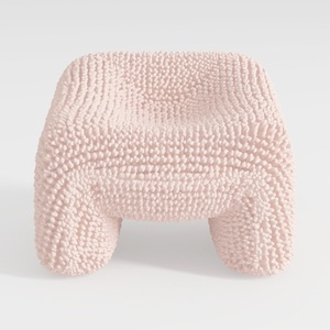 Thctvous Boucle Swivel Chair, Small Accent Chair w