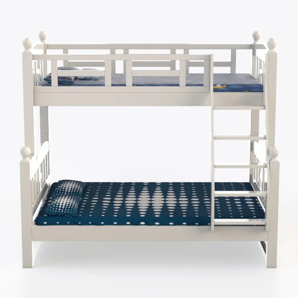 DHP Brady Solid Wood Bunk Beds with Ladder and Gua