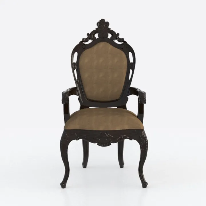 Traditional Formal Armchairs Set of 2 - Cherry