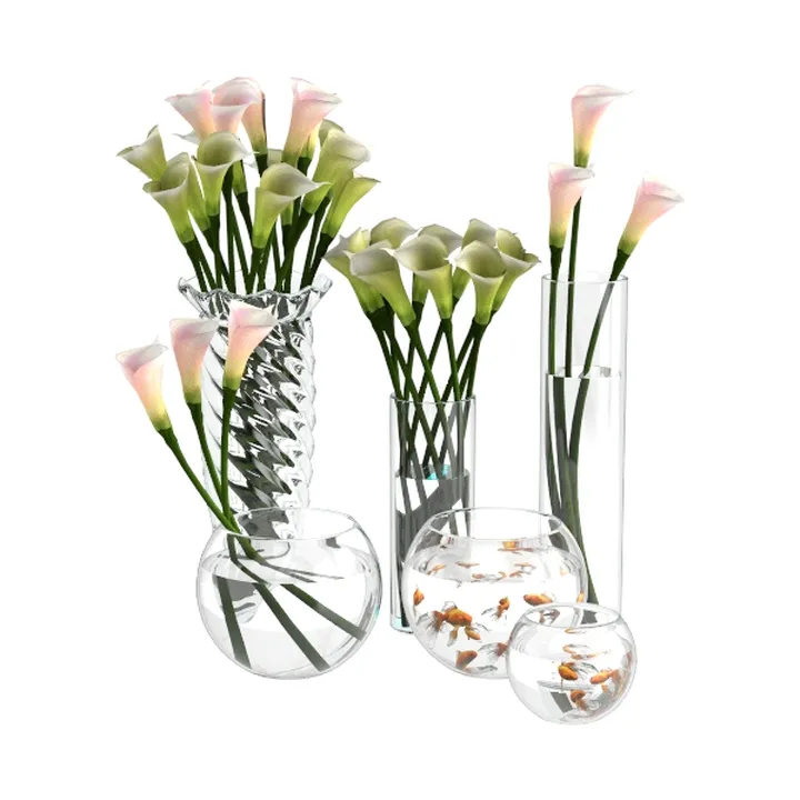8 Inch Handmade Iridescent Glass Vase - Modern