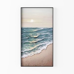 Coastal Beach Sunset Wall Art Painting 3D Model