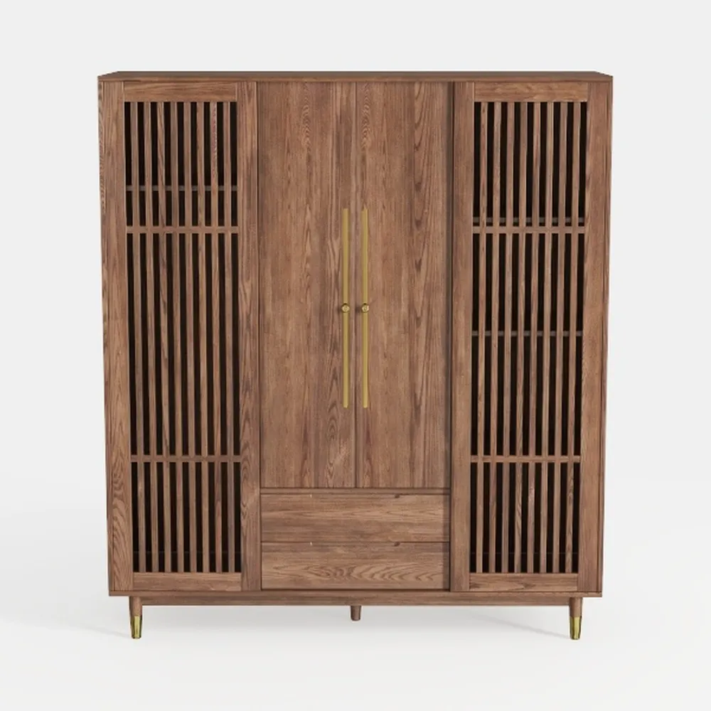 HOMPUS Console Table with 2 Drawers and 1 Shelf,