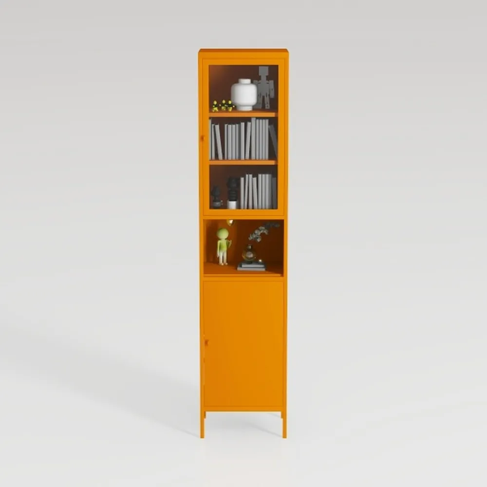 Narrow Bathroom Storage Cabinet, Tall Metal Floor
