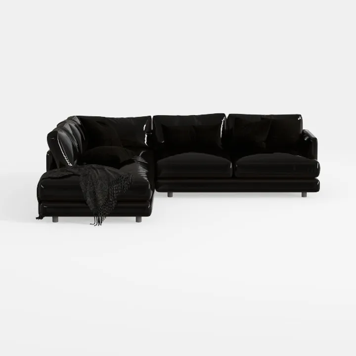 Power Recliner Set with LED Lights, Air Leather 
