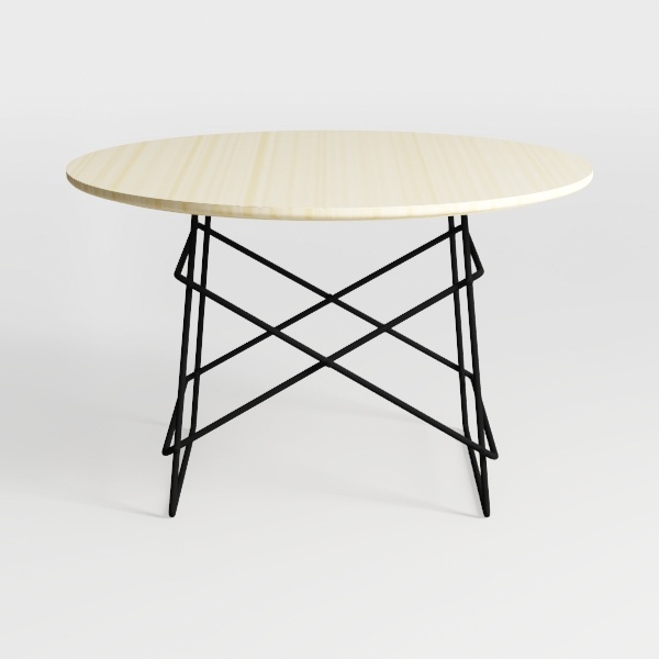 45.3 Inch Round Dining Table Set for 4, Mid