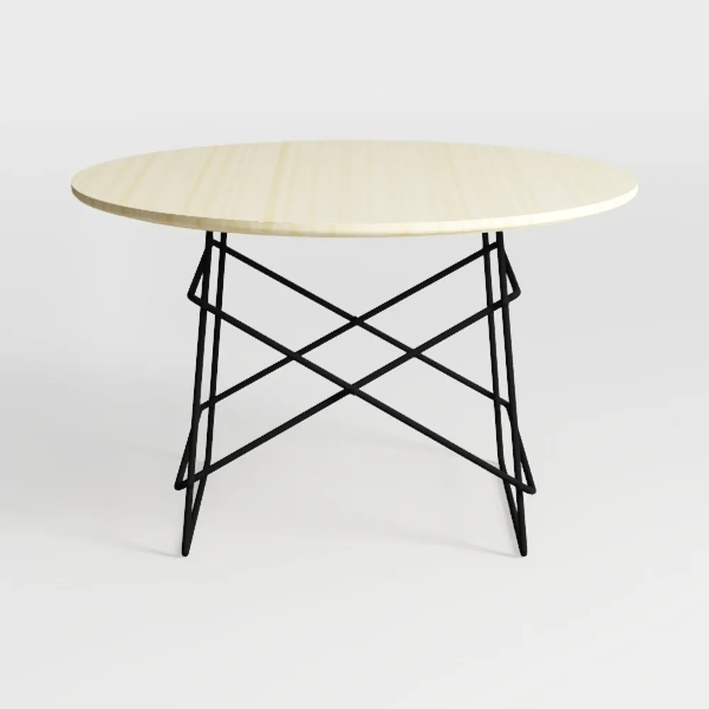 45.3 Inch Round Dining Table Set for 4, Mid