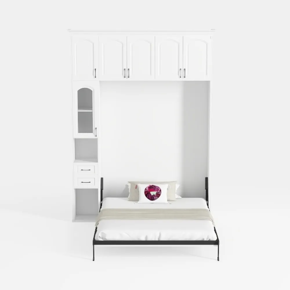 Bestar Lumina 114W Queen Murphy Bed with Desk and 