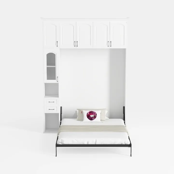 Bestar Lumina 114W Queen Murphy Bed with Desk and 