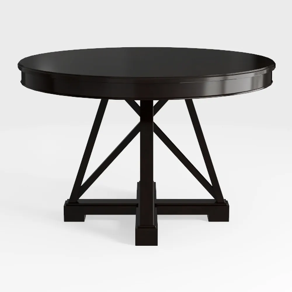 Monet Antique Black X-Base Dining Table