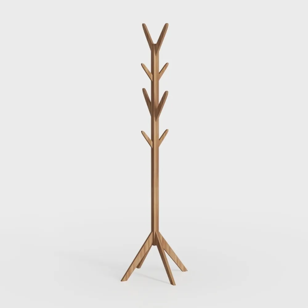 Coat Rack, Bamboo Wood Coat Freestanding with