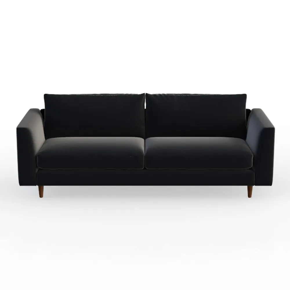 Velvet Loveseat Mid-Century Modern Sofa Tufted