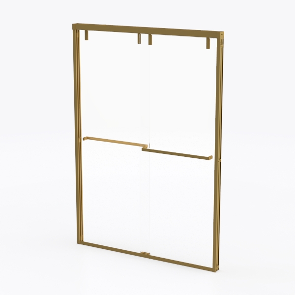 56&quot;-60&quot; W X 75&quot; H Frameless Double Sliding Shower